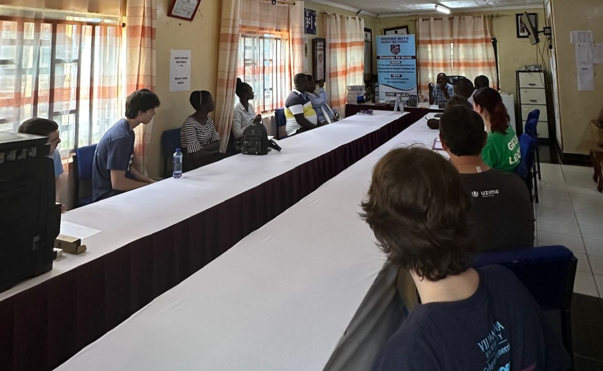 Team meeting with local partners in Kenya